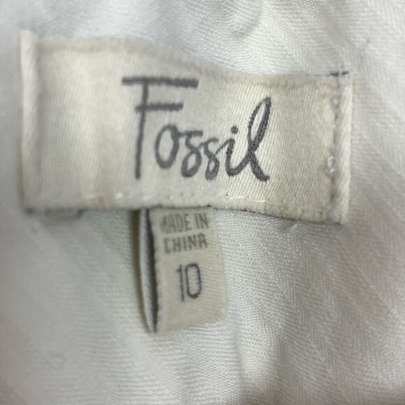 Fossil 3.5" Shorts Army Green White Geometric Pattern Size 10 - Picture 4 of 7